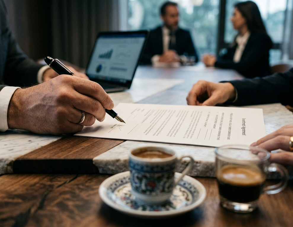 Signing an acquisition agreement