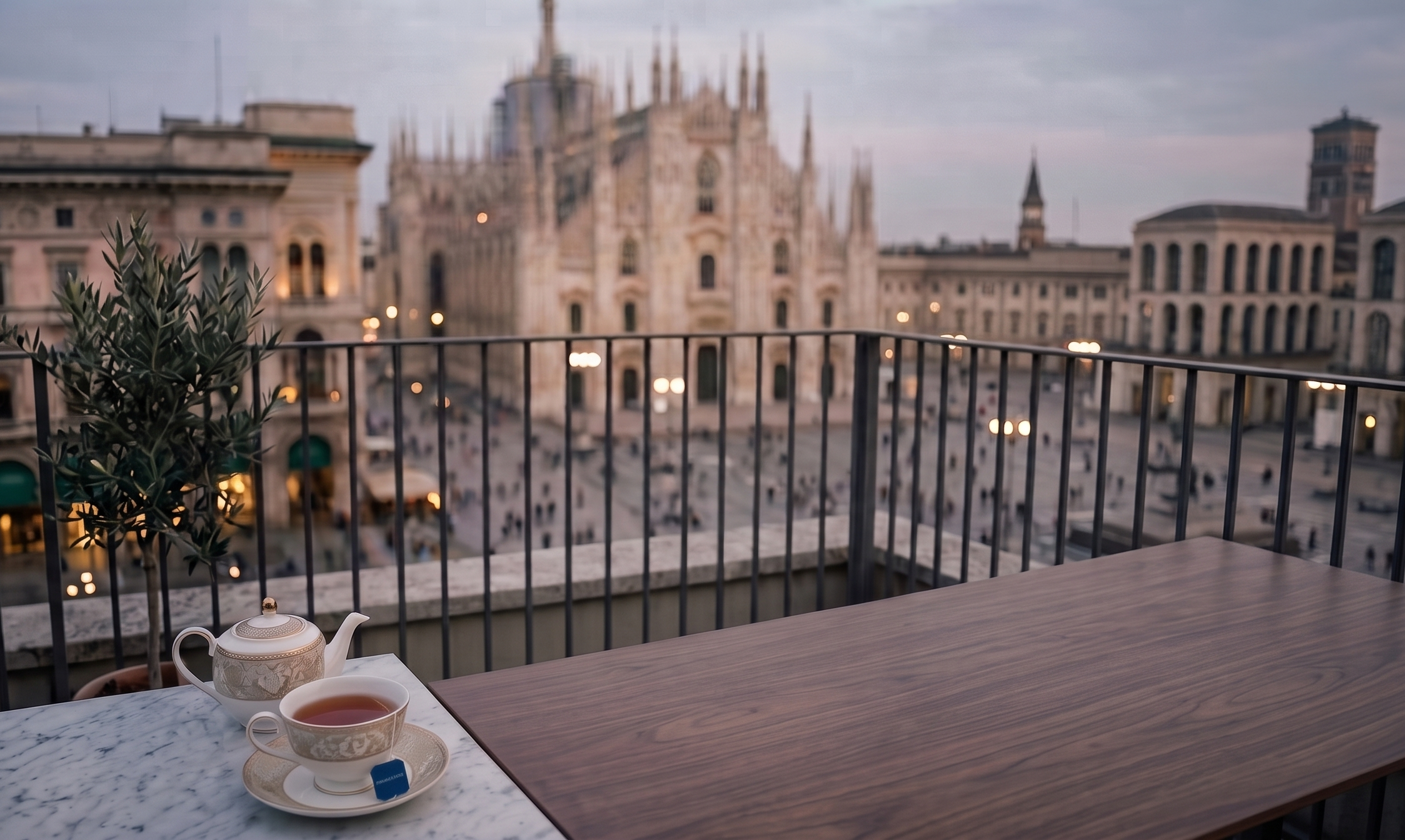 Milan — rooftop view over the Duomo